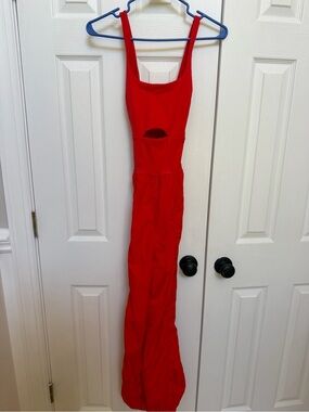 FP red jumpsuit with cut out